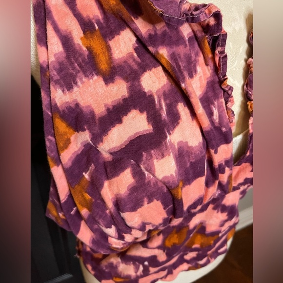 Anthropologie Ruched Ruffle Halter Top XL - Picture 6 of 11